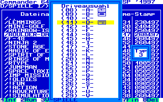 Driveauswahlfenster